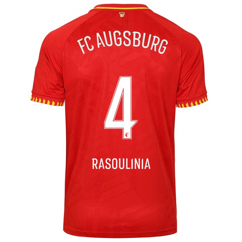 גברים Nick Rasoulinia #4 אדום צהוב הרחק ג'רזי 2025/26 חולצה קצרה