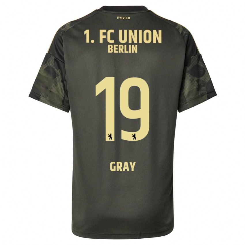 גברים Mekhi Gray #19 ירוק כהה שחור הרחק ג'רזי 2025/26 חולצה קצרה