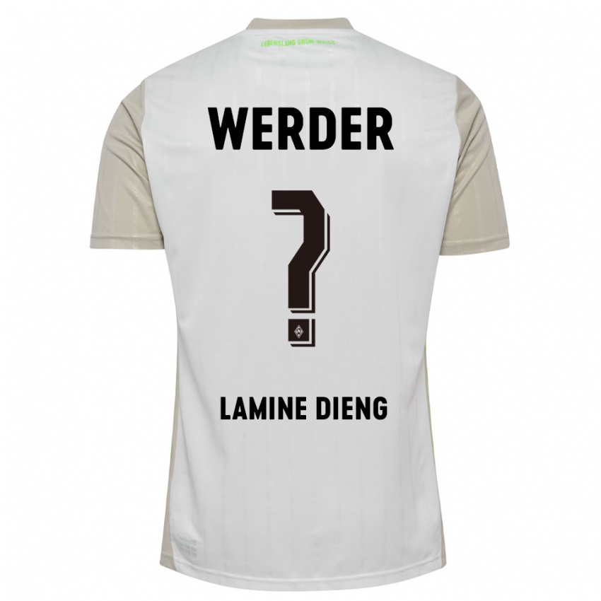 גברים Mamadou Lamine Dieng #0 לבן שחור הרחק ג'רזי 2025/26 חולצה קצרה