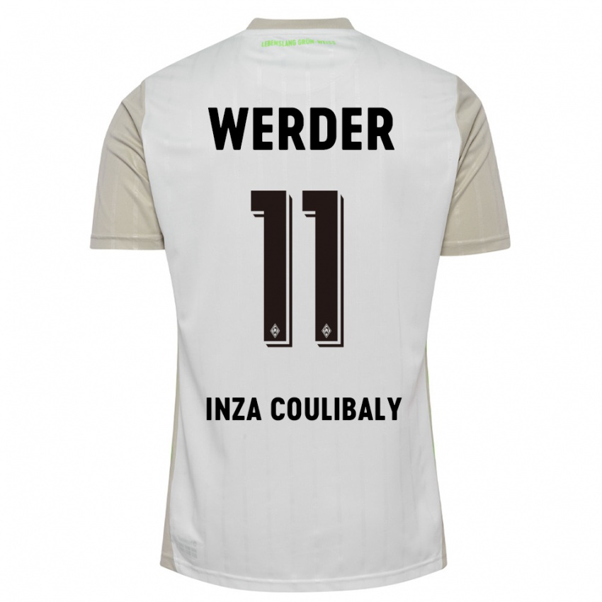 גברים Ben Inza Coulibaly #11 לבן שחור הרחק ג'רזי 2025/26 חולצה קצרה