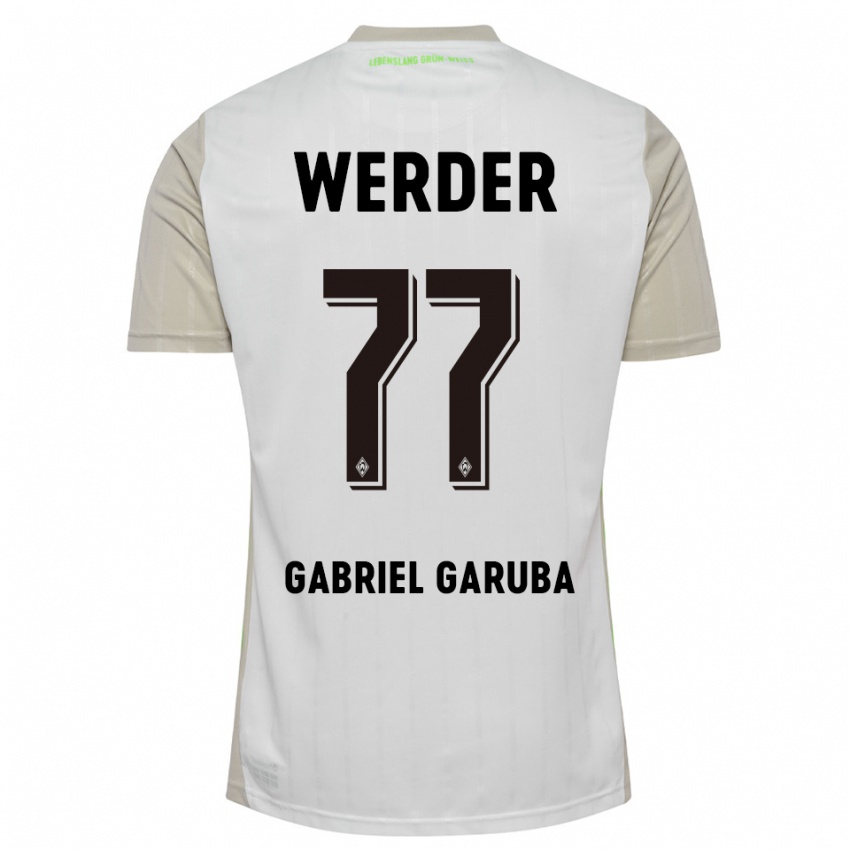 גברים Najib Gabriel Garuba #77 לבן שחור הרחק ג'רזי 2025/26 חולצה קצרה