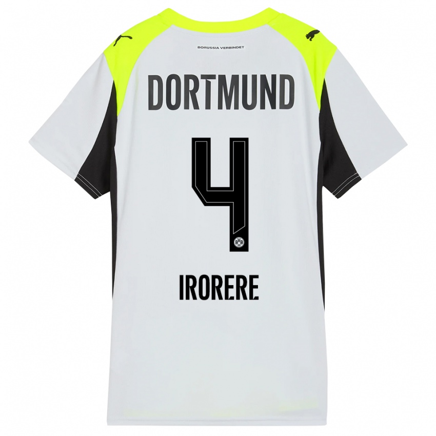 גברים פליקס אומורוי ירורר #4 צהוב פלואורסצנטי הרחק ג'רזי 2025/26 חולצה קצרה