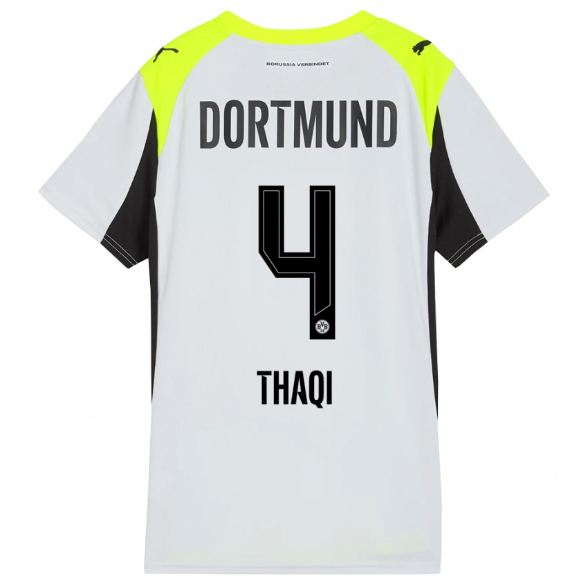 גברים אלבין טאצ׳י #4 צהוב פלואורסצנטי הרחק ג'רזי 2025/26 חולצה קצרה