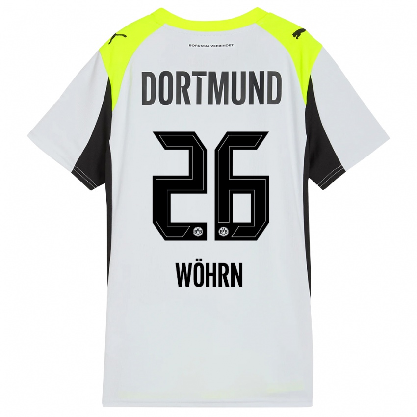 גברים Yasu Wöhrn #26 צהוב פלואורסצנטי הרחק ג'רזי 2025/26 חולצה קצרה