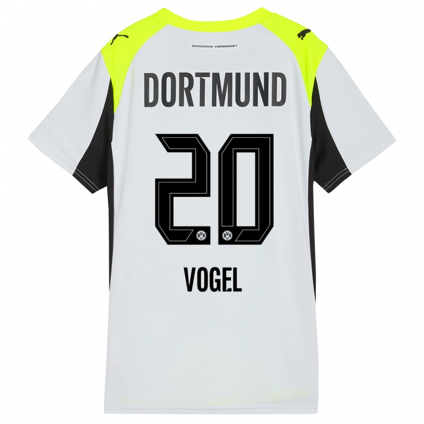 גברים Ann-Sophie Vogel #20 צהוב פלואורסצנטי הרחק ג'רזי 2025/26 חולצה קצרה