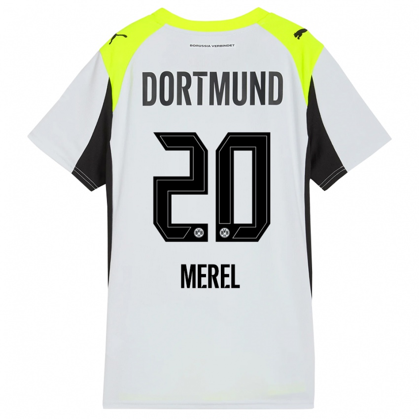 גברים מרל פריקס #20 צהוב פלואורסצנטי הרחק ג'רזי 2025/26 חולצה קצרה