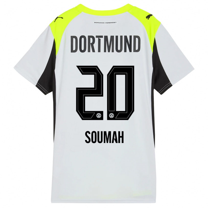 גברים מוסא סומה #20 צהוב פלואורסצנטי הרחק ג'רזי 2025/26 חולצה קצרה