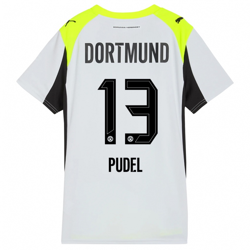 גברים ביאנה פודל #13 צהוב פלואורסצנטי הרחק ג'רזי 2025/26 חולצה קצרה