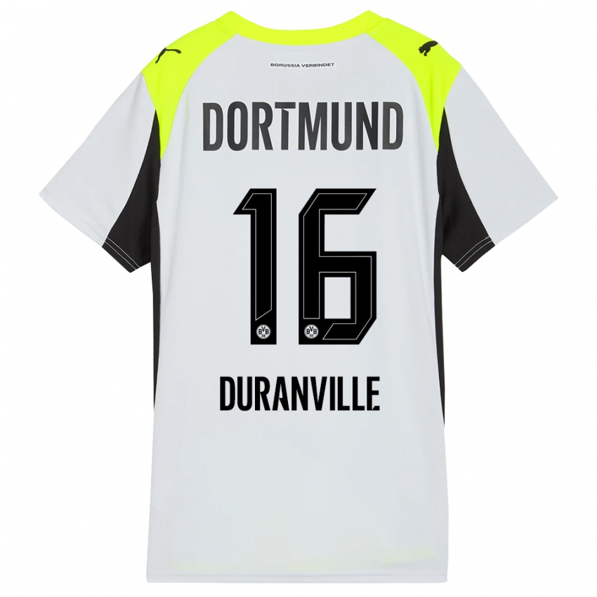 גברים ז'וליאן דורנביל #16 צהוב פלואורסצנטי הרחק ג'רזי 2025/26 חולצה קצרה