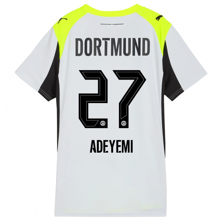 גברים קארים אדיימי #27 צהוב פלואורסצנטי הרחק ג'רזי 2025/26 חולצה קצרה