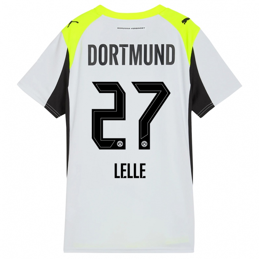 גברים דוד לודוויג לל #27 צהוב פלואורסצנטי הרחק ג'רזי 2025/26 חולצה קצרה