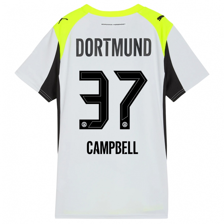 גברים קול קמפבל #37 צהוב פלואורסצנטי הרחק ג'רזי 2025/26 חולצה קצרה