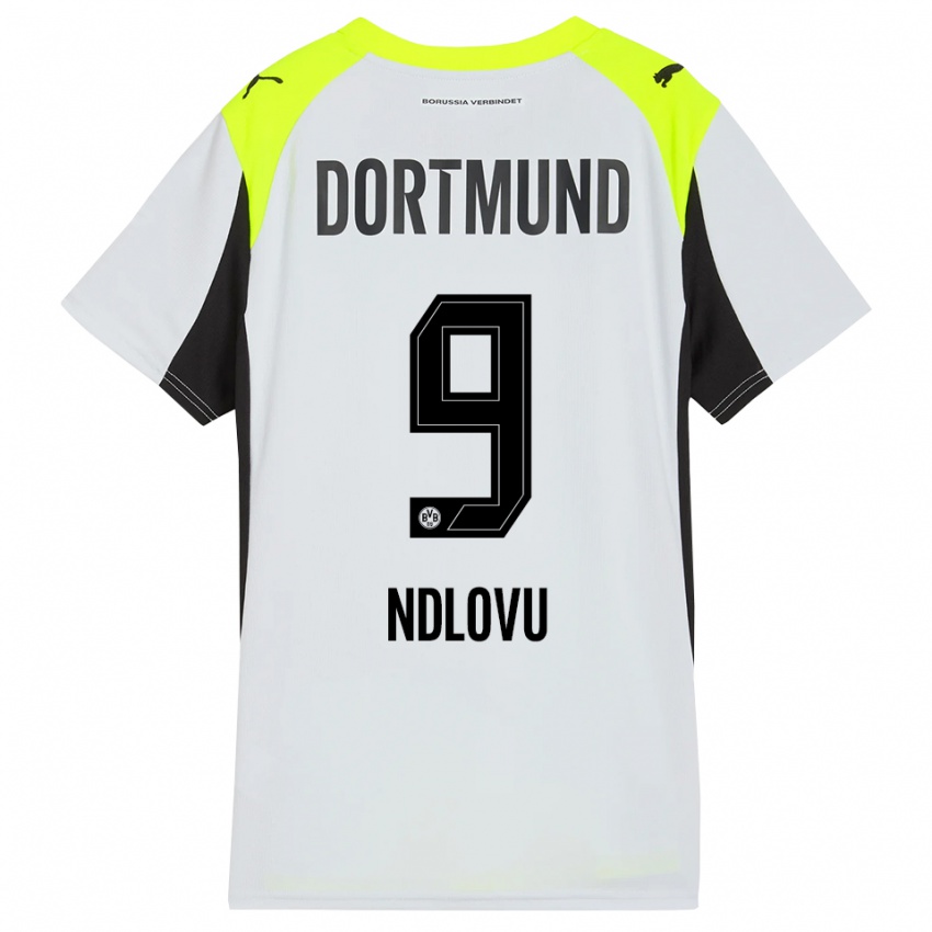 גברים Desmond Ndlovu #9 צהוב פלואורסצנטי הרחק ג'רזי 2025/26 חולצה קצרה