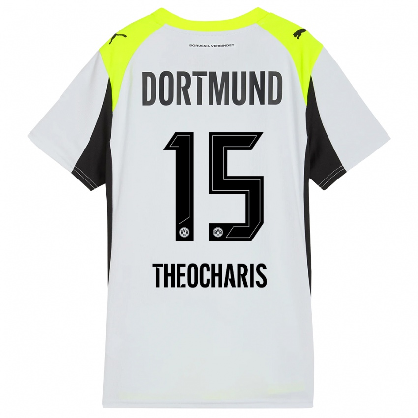 גברים אלפטריוס תיאוקריס #15 צהוב פלואורסצנטי הרחק ג'רזי 2025/26 חולצה קצרה