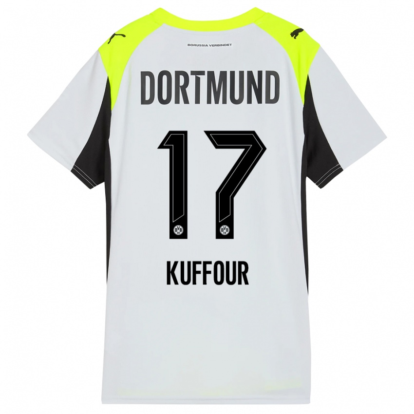 גברים לויד-אדו כפור #17 צהוב פלואורסצנטי הרחק ג'רזי 2025/26 חולצה קצרה