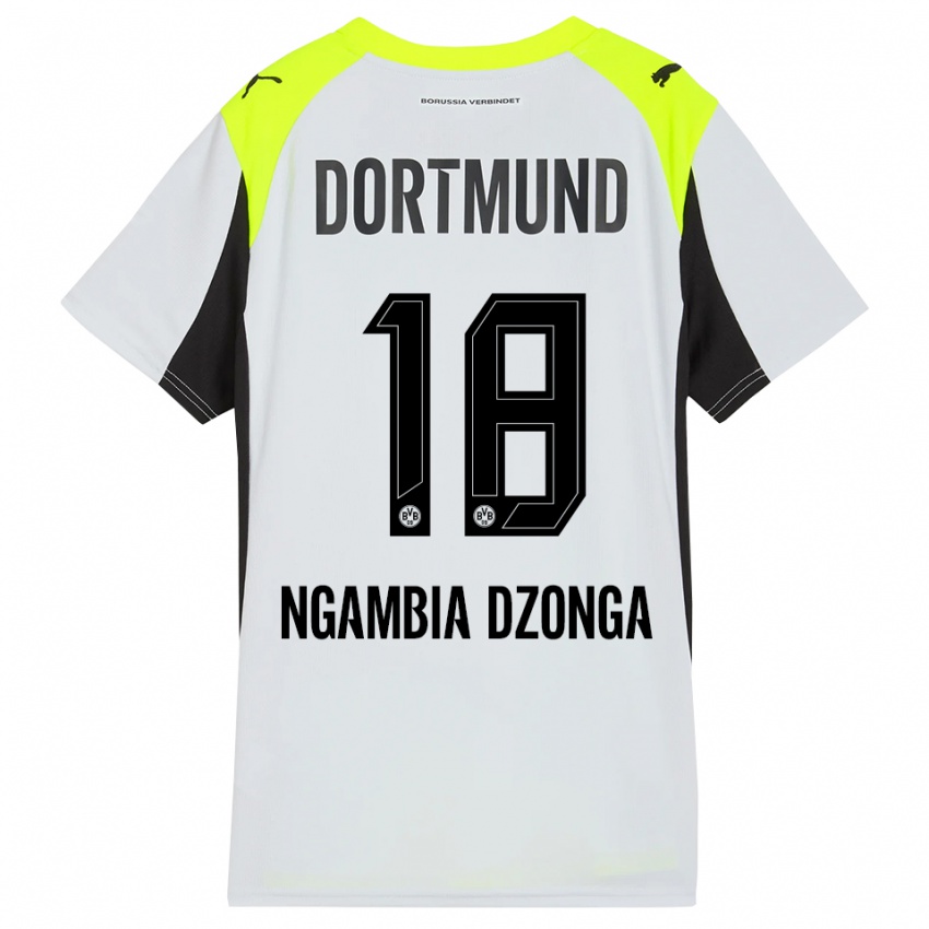 גברים דייגו נגמביה דזונגה #18 צהוב פלואורסצנטי הרחק ג'רזי 2025/26 חולצה קצרה