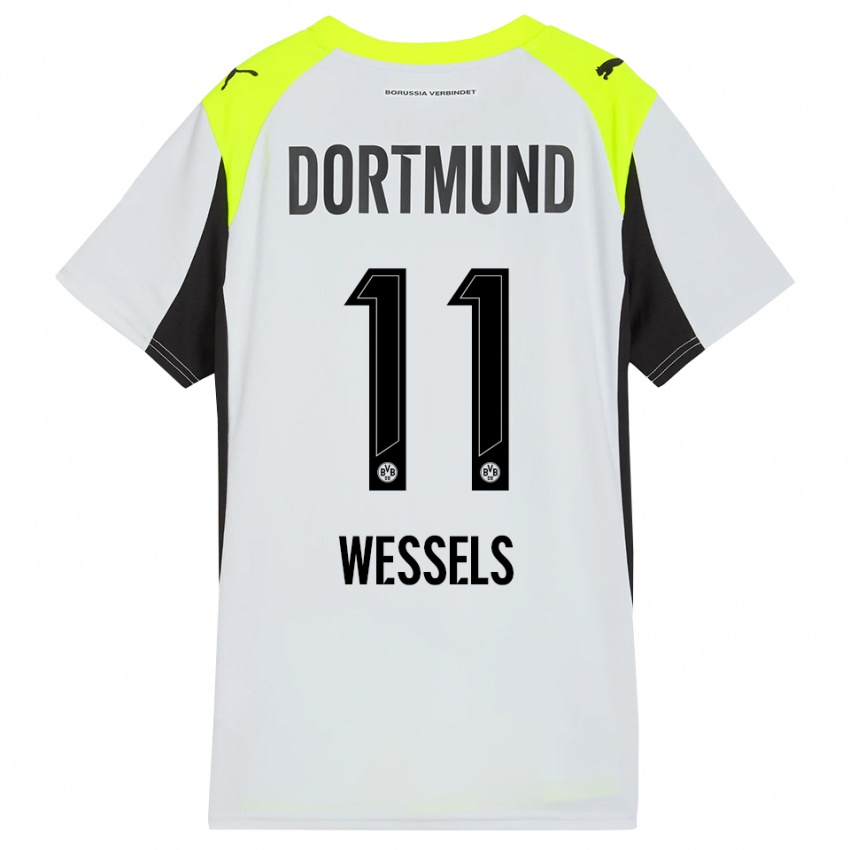 גברים Arne Wessels #11 צהוב פלואורסצנטי הרחק ג'רזי 2025/26 חולצה קצרה