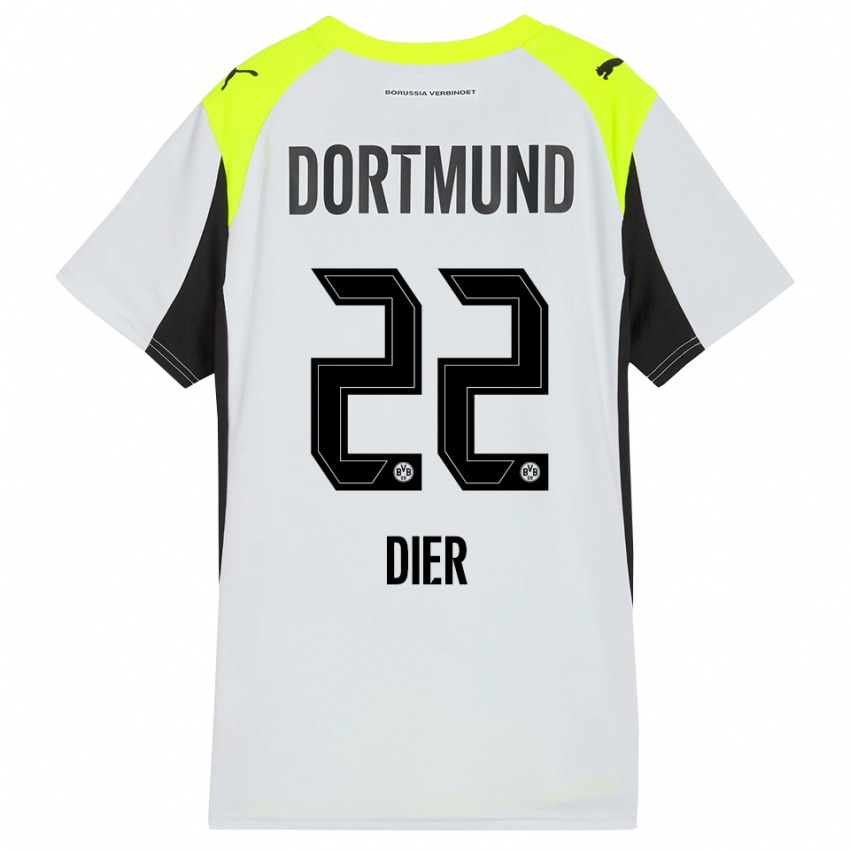 גברים הנריק דיר #22 צהוב פלואורסצנטי הרחק ג'רזי 2025/26 חולצה קצרה