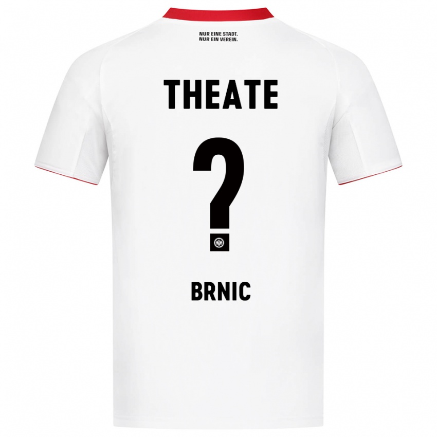 גברים Luka Brnic #0 לבן אדום הרחק ג'רזי 2025/26 חולצה קצרה