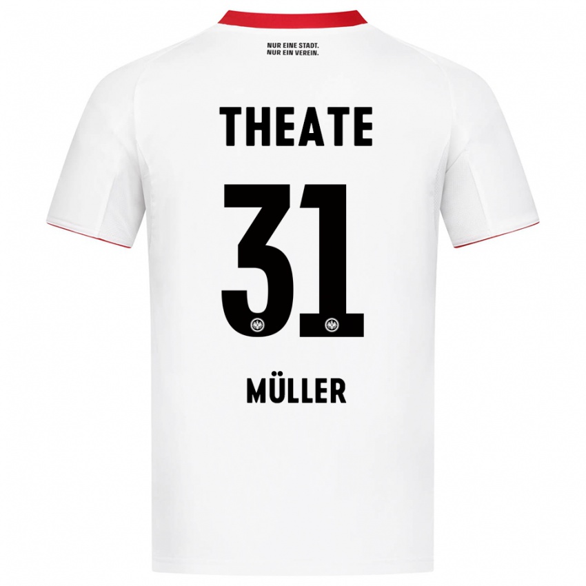 גברים Laurin Müller #31 לבן אדום הרחק ג'רזי 2025/26 חולצה קצרה