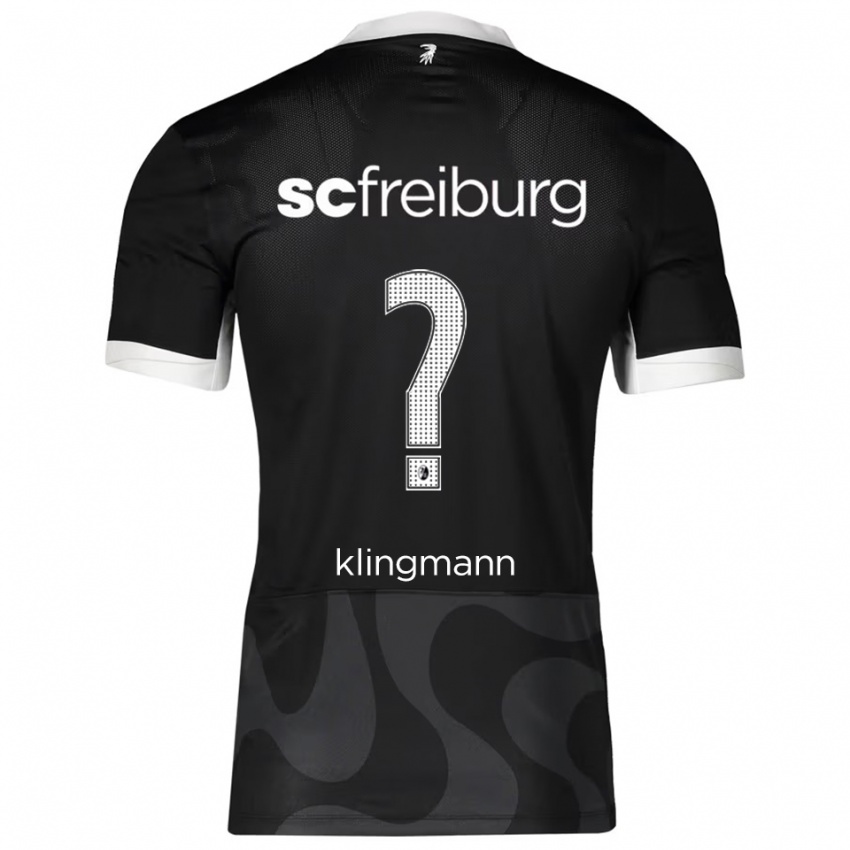 גברים Sebastian Klingmann #0 שחור לבן הרחק ג'רזי 2025/26 חולצה קצרה