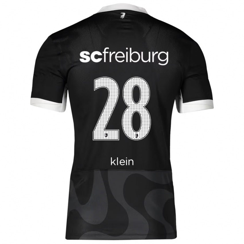 גברים Marius Klein #28 שחור לבן הרחק ג'רזי 2025/26 חולצה קצרה
