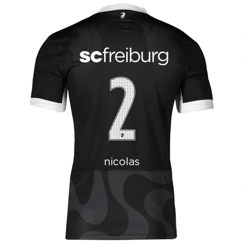 גברים Nicolas Schnerring #2 שחור לבן הרחק ג'רזי 2025/26 חולצה קצרה