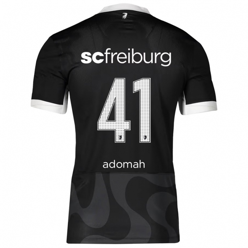 גברים Bismark Adomah #41 שחור לבן הרחק ג'רזי 2025/26 חולצה קצרה