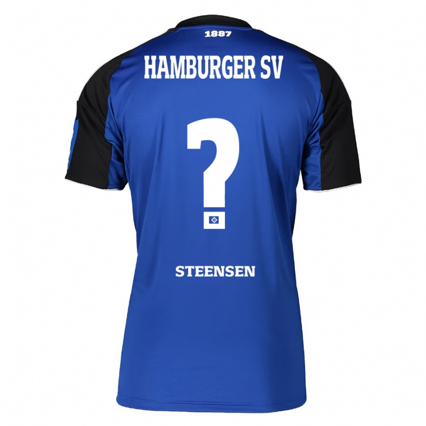 גברים Mika Steensen #0 כחול שחור הרחק ג'רזי 2025/26 חולצה קצרה