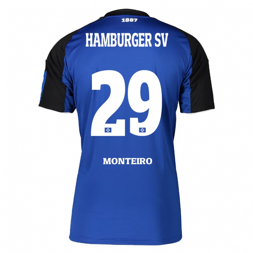 גברים Alfa Monteiro #29 כחול שחור הרחק ג'רזי 2025/26 חולצה קצרה