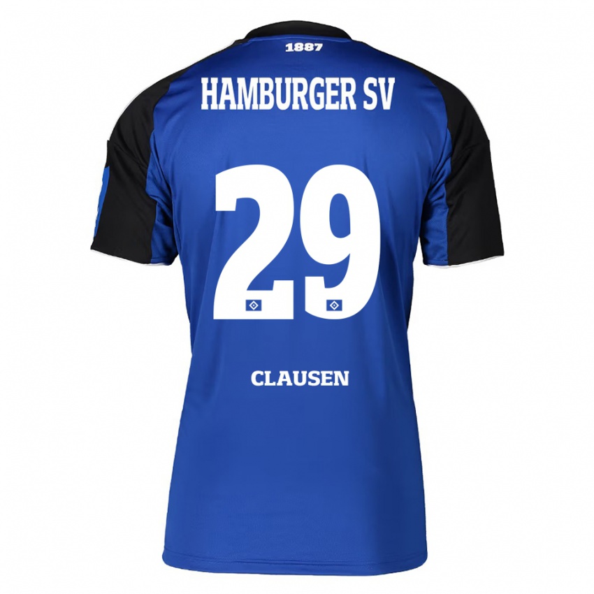גברים Lina Clausen #29 כחול שחור הרחק ג'רזי 2025/26 חולצה קצרה
