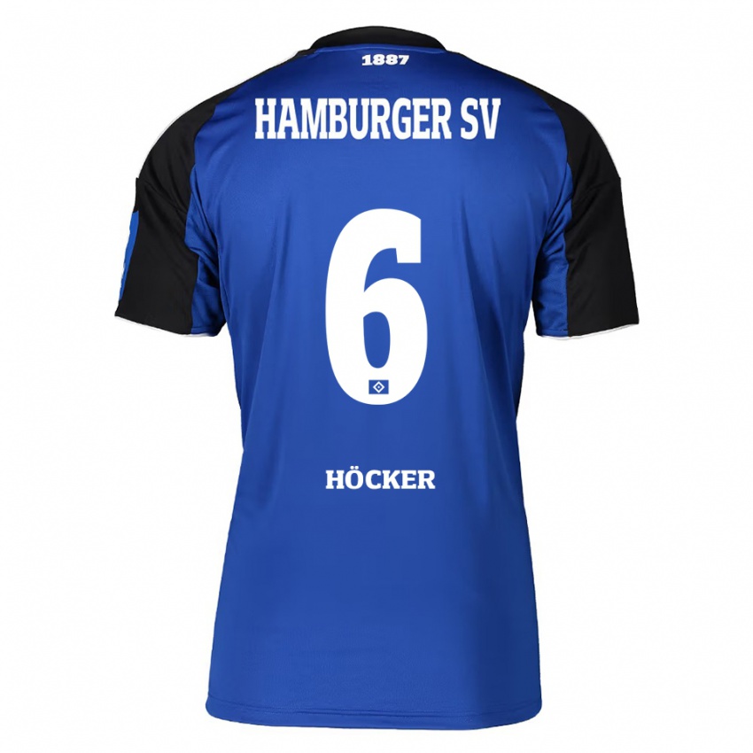 גברים Tiziano Höcker #6 כחול שחור הרחק ג'רזי 2025/26 חולצה קצרה