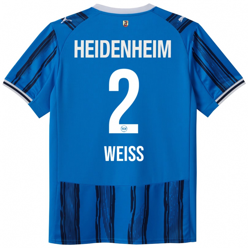 גברים Philipp Weiß #2 כחול נייבי הרחק ג'רזי 2025/26 חולצה קצרה