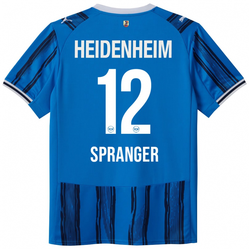 גברים Luke Spranger #12 כחול נייבי הרחק ג'רזי 2025/26 חולצה קצרה