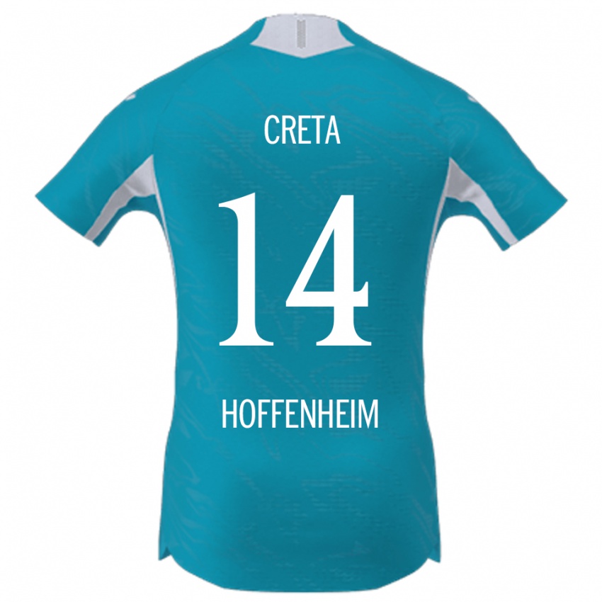 גברים David Creța #14 תכלת הרחק ג'רזי 2025/26 חולצה קצרה