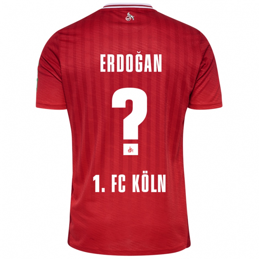 גברים Eymen Erdoğan #0 אדום לבן הרחק ג'רזי 2025/26 חולצה קצרה