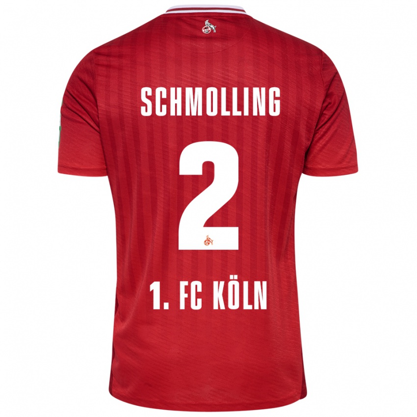 גברים Viktor Schmolling #2 אדום לבן הרחק ג'רזי 2025/26 חולצה קצרה