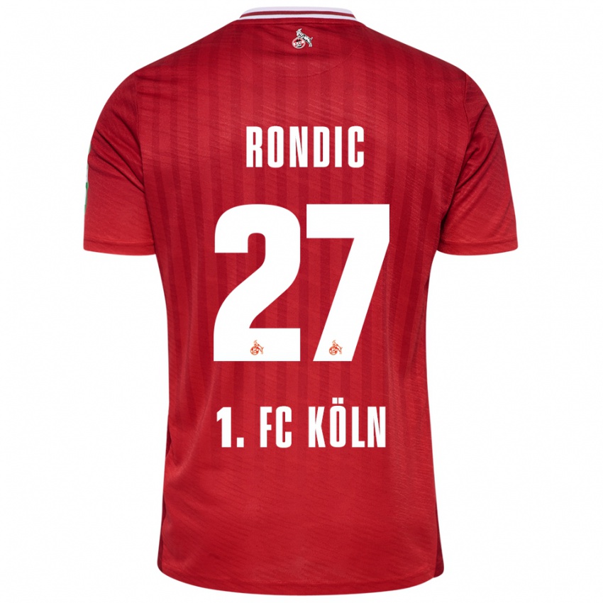 גברים Imad Rondic #27 אדום לבן הרחק ג'רזי 2025/26 חולצה קצרה