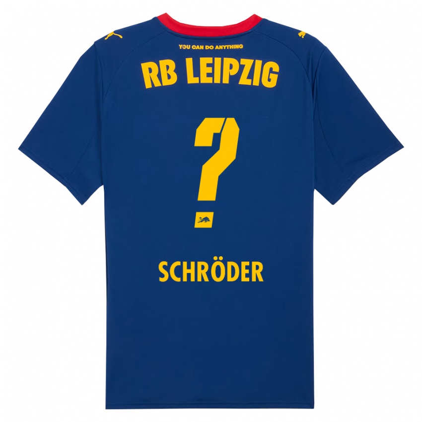 גברים Levin Schröder #0 נייבי אדום הרחק ג'רזי 2025/26 חולצה קצרה