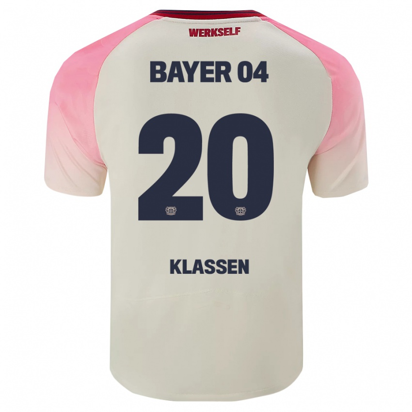 גברים Ole Klaßen #20 ורוד אוף וויט הרחק ג'רזי 2025/26 חולצה קצרה