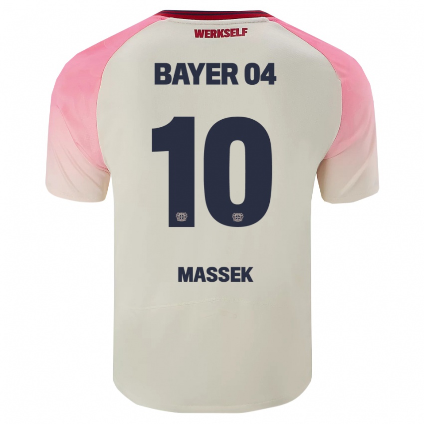גברים Ivan Massek #10 ורוד אוף וויט הרחק ג'רזי 2025/26 חולצה קצרה