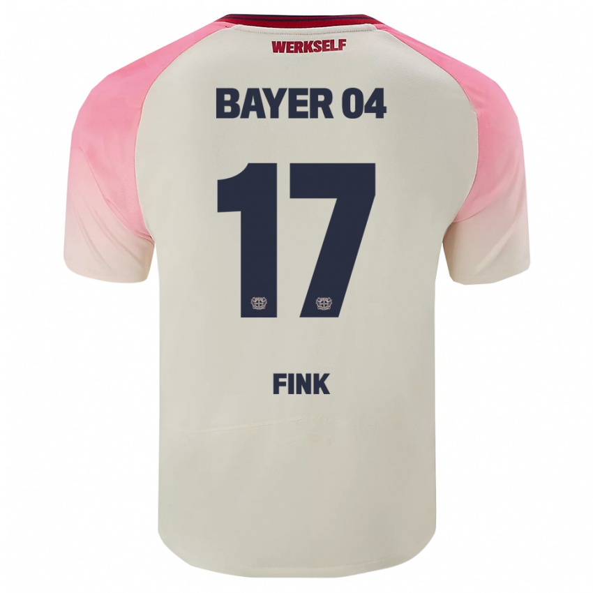 גברים Felix Fink #17 ורוד אוף וויט הרחק ג'רזי 2025/26 חולצה קצרה