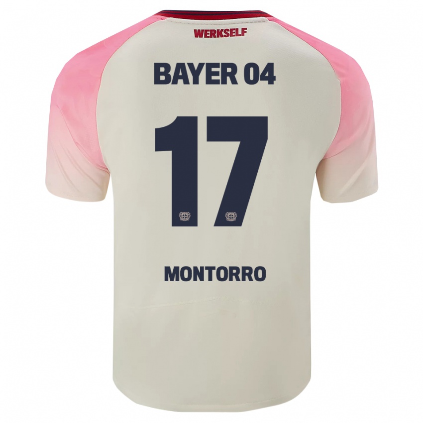 גברים Josuè Montorro #17 ורוד אוף וויט הרחק ג'רזי 2025/26 חולצה קצרה
