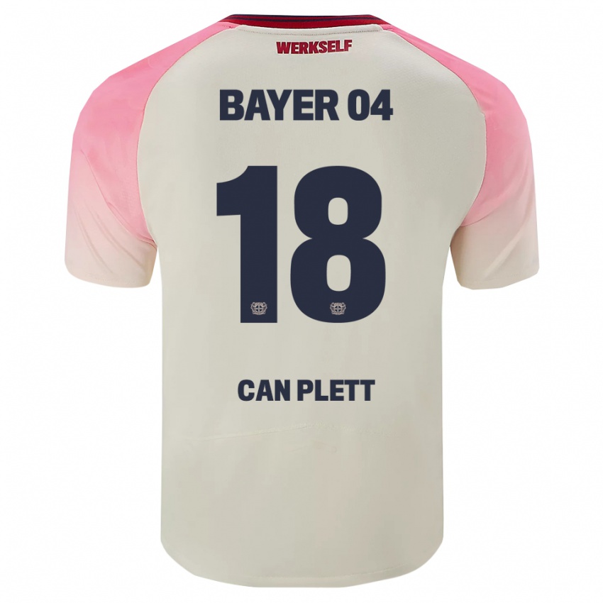 גברים Nico Can Plett #18 ורוד אוף וויט הרחק ג'רזי 2025/26 חולצה קצרה