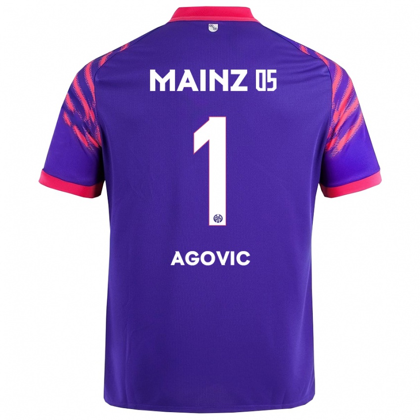 גברים Daris Agovic #1 נייבי ורוד הרחק ג'רזי 2025/26 חולצה קצרה