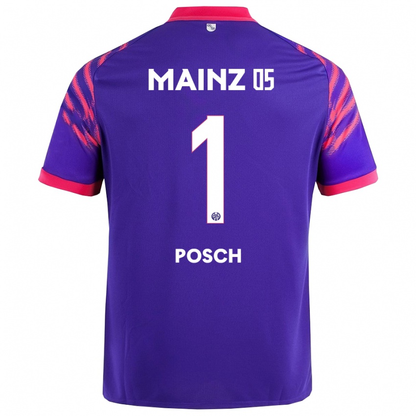 גברים Daniel Posch #1 נייבי ורוד הרחק ג'רזי 2025/26 חולצה קצרה