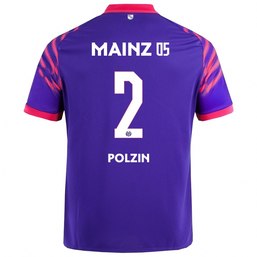 גברים Maximilian Polzin #2 נייבי ורוד הרחק ג'רזי 2025/26 חולצה קצרה