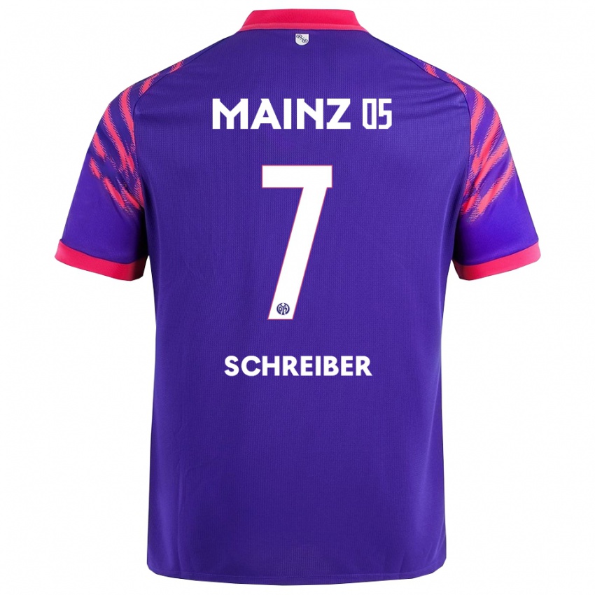 גברים Philipp Schreiber #7 נייבי ורוד הרחק ג'רזי 2025/26 חולצה קצרה