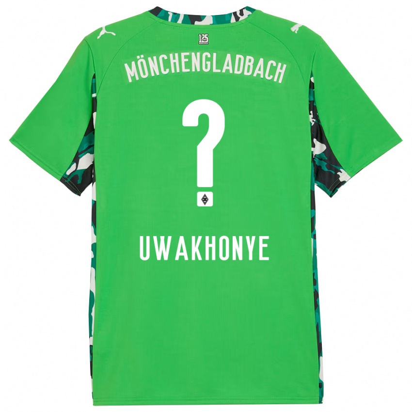 גברים Joel Uwakhonye #0 ירוק שחור הרחק ג'רזי 2025/26 חולצה קצרה