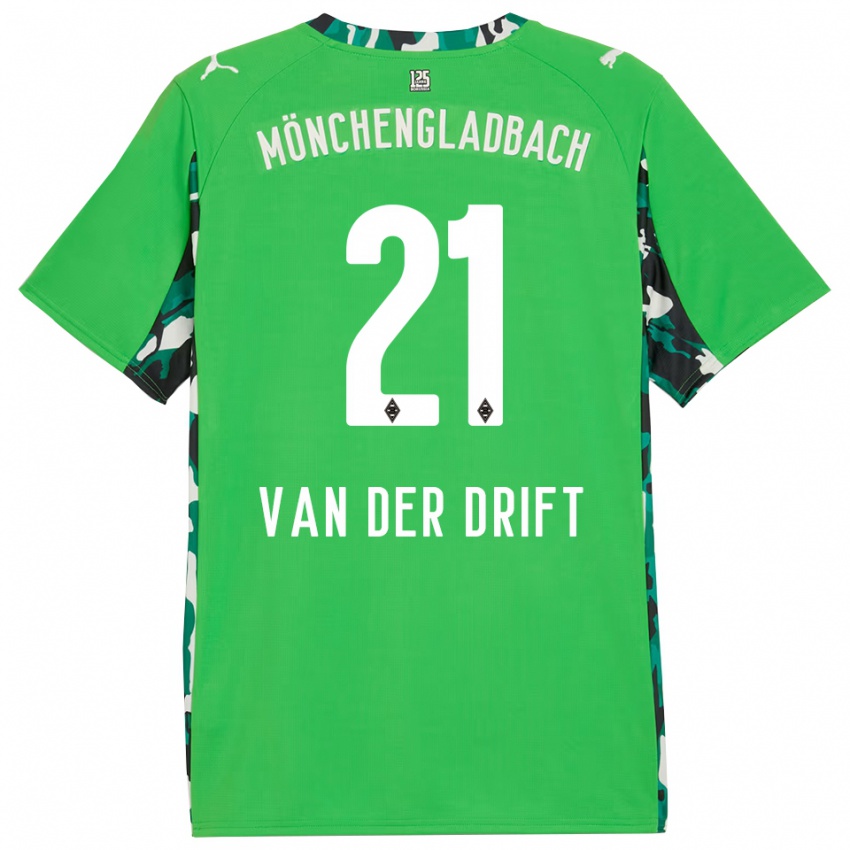 גברים Suus Van Der Drift #21 ירוק שחור הרחק ג'רזי 2025/26 חולצה קצרה